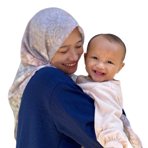 Mother smiling at her child